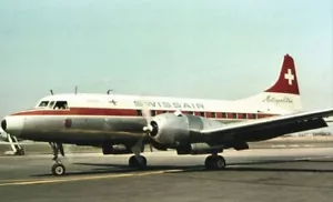 Swissair Convair 440 HB-IMF @ Prague 1964 - postcard - Picture 1 of 1
