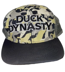 Mens Hat Cap Strap Back Embroidery Duck Dynasty Camo Hat With Black Brim - Picture 1 of 12