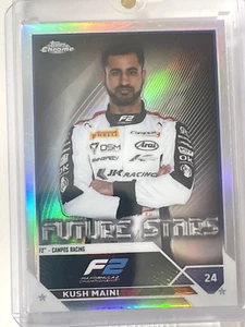 Kush Maini 2023 Topps Chrome Formula 1 F1 Future Stars Refractor F2 #82 - Picture 1 of 2