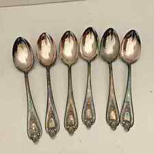 6 Silverplate Flatware Serving Spoons 1847 Rogers Bros Old Colony Floral Vintage