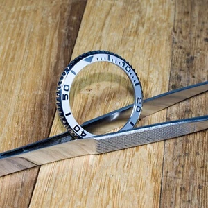 Bisel plateado + inserto para reloj Seiko SKX007/9 SRPD 120 click unidireccional - Imagen 1 de 14