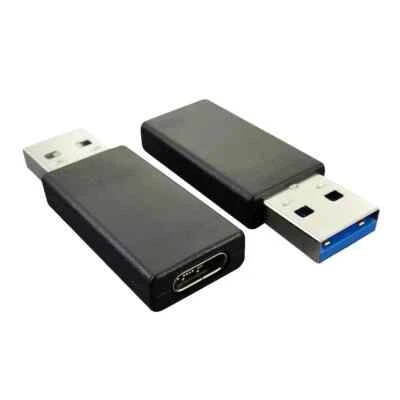 USB-A Male to USB Type-C Female Adapter Converter Amber CU3-GA06 PC MAC, 2 Pack - Image 1 of 4