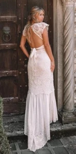 SPELL AND THE GYPSY Brooklyn Wedding Dress XS BNWT Off White Lace Bride Bridal - Picture 1 of 14