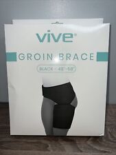 Vive Groin Brace - Compression Hip Support - 48" to 58" - Black - Unisex