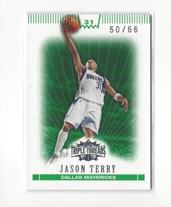 2007-08 Topps Triple Threads Emerald #28 Jason Terry Mavericks /66 