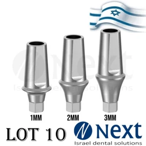 lot x 10 Straight Abutment Hiossen Mini replica screw 1-3 mm conical - Picture 1 of 7