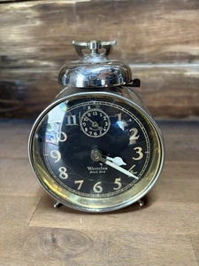 Antiguo reloj despertador Western Clock Co. Westclox NEGRO PÁJARO de 1920 para piezas ¡Raro! - Imagen 1 de 9