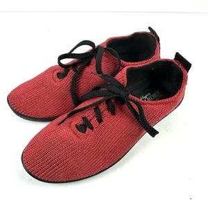 Arcopedico LS Shoes 39 Oxford Knit Shoes Red Lace Up Comfort Sneaker Womens - Picture 1 of 8