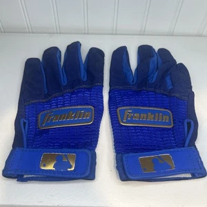 MLB Auténticos Franklin Pro Classics Adulto Guantes de Bateo Par Azul Dorado XL - Imagen 1 de 7