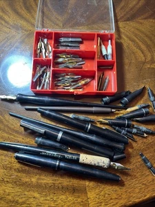 Lote de bolígrafos vintage plumillas bolígrafos e instrumentos de escritura accesorios piezas de colección - Imagen 1 de 10