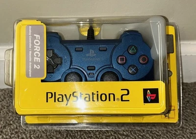 Sony PlayStation PS2, Katana con licencia, Force 2, controlador con cable azul NUEVO Foto 1 de 3