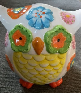 Vintage süße Keramik Eulenbank 5"x5" gebraucht - Bild 1 von 9