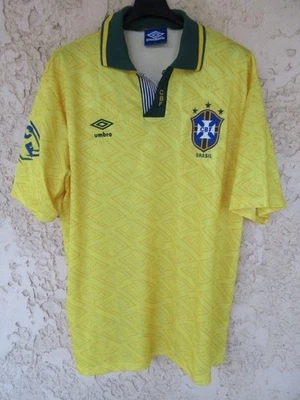 Maillot BRÉSIL BRAZIL BRASIL 1991 1992 1993 vintage UMBRO shirt jersey CBF L - Photo 1/4
