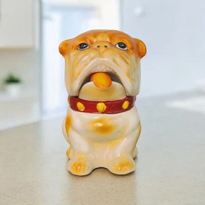 Vintage 40er Jahre Bulldogge Gewürzdose Zuckerdose handbemalt Japan RAR - Bild 1 von 11
