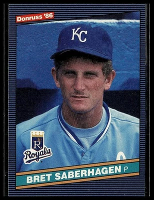 Bret Saberhagen *ROOKIE CARD* (RC) 1986 Donruss #100 - Image 1 of 2
