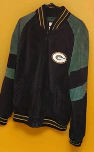 Green Bay Packers NFL Apparel Suede Leather Jacket Coat Men's JUST DRYCLEANED🧀 - Picture 1 of 12