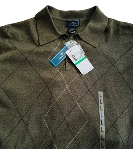 Dockers Argyle Pullover Herren Größe Large olivgrün klassisch adrett - Bild 1 von 9