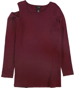 Alfani Womens Cold Shoulder Knit Sweater, Red, X-Small - Picture 1 of 1