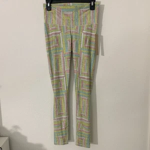 Niyama Sol Leggings Women’s M Barefoot Sol Box Tetris Multi Color New - Picture 1 of 4