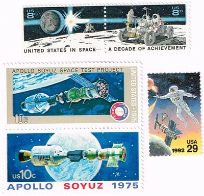 pick 1 group:  NASA & Space theme US Postage stamps - issued 1962-1998 - Image 1 of 4