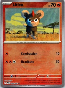 Litleo Poke Ball Common SV: Prismatic Evolutions 015/131 NM - Picture 1 of 1