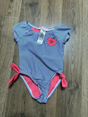 Traje de Baño Tommy Bahama, Niño Bebé Niña Talla 12M, Azul Blanco Rosa, Rayas Foto 1 de 4