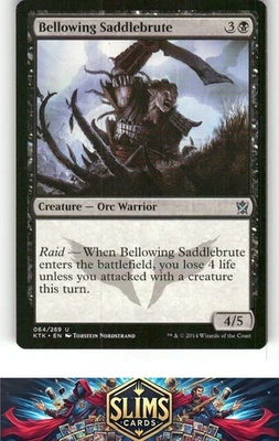 Magic the Gathering MTG Khans of Tarkir Bellowing Saddlebrute #64 Buy 2 Get 1 - Image 1 of 2
