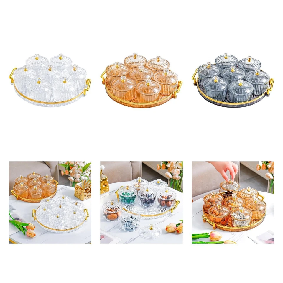 Dried Fruit Plate 7 Compartments Serving Dishes Snack Box Containers Serving - Image 1 of 1