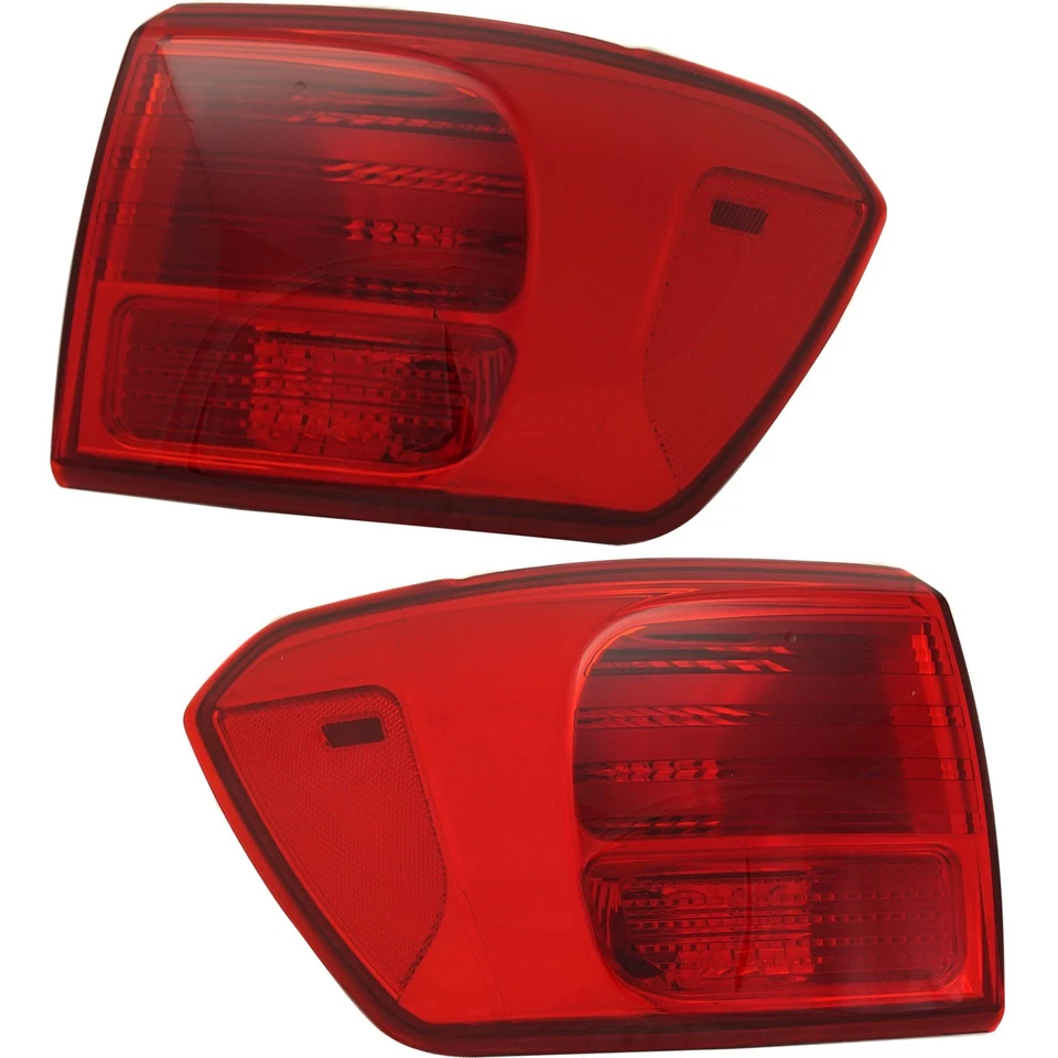 Tail Light Set For 2016-2018 Kia Sedona Left and Right Outer Red Lens Halogen - Image 1 of 4