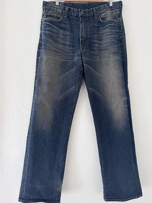Lucky Brand Jeans Men's size 36 36x32 181 Bootleg Blue Distressed - Image 1 of 4