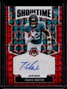 2025 Mosaic Travis Hunter Showtime Signatures RC Red Prizm Auto #/199 Jaguars - Picture 1 of 2
