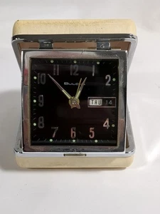 Vintage Bulova Reisewecker, Japan Needs Serviced Startet & Stoppt - Bild 1 von 8