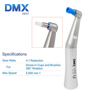 Dental 4:1 Prophy Contra Angle Fit NSK FX57 Screw-in Slow Speed Handpiece - Picture 1 of 19