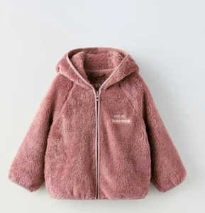zara kids Faux Fur Jacket Sz 4-5 Nwot - Picture 1 of 9