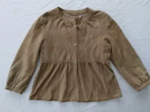 Giacca blazer Banana Republic pelle scamosciata marrone foderato con bottoni donna taglia small - Foto 1 di 11