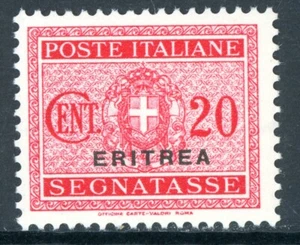 Italia 1934 Colonia ERITREA 20¢ Affrancatura dovuta Rosa Rosso Scott J17 MNH T826 - Foto 1 di 6