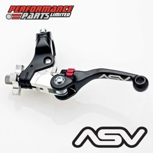 ASV F4 Black Short Clutch Lever with Standard Perch for Yamaha TTR90 E 2007 - Picture 1 of 6