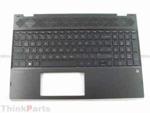 New/Orig HP Pavilion X360 15-CR 15T-CR Palmrest US Backlit Keyboard Bezel Silver - Picture 1 of 3