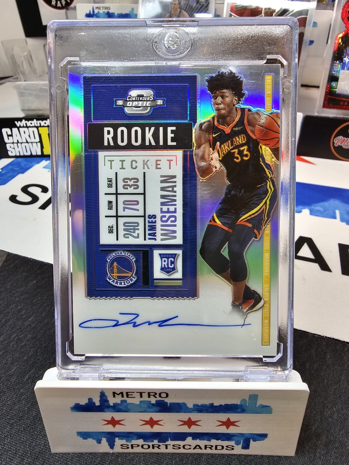2020-21 Contenders Optic James Wiseman Silver Prizm Rookie Ticket Auto #109