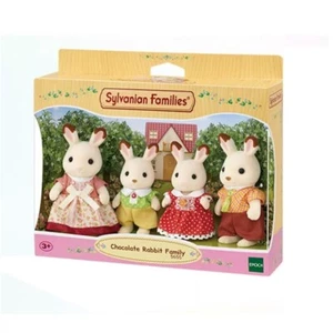 Sylvanian Families New Chocolate Rabbit Family 4pcs Toy Doll Set New in Box 5655 - Picture 1 of 3