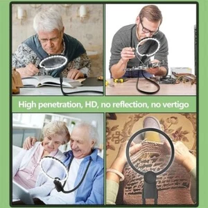 Rechargeable Hands Free Magnifier LED Neck Wear Magnifier Jewelry Inspection - Picture 1 of 7