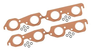 MAXX 157 Copper Exhaust Header Gaskets 1975-1990 Big Block Chevy V8 Round Port - Foto 1 di 2