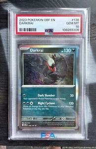 Pokemon Card PSA 10 GEM MT - DARKRAI (Holo) 135/197 - 2023 OBF Obsidian Flames - Picture 1 of 2