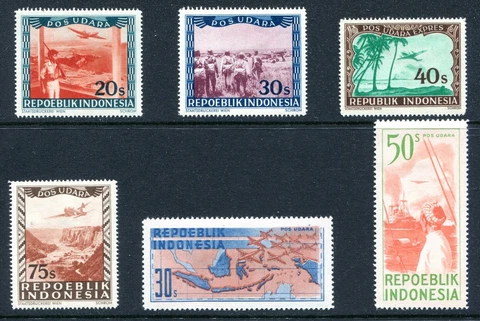 Indonesia 1948 - 1949 Airmail Unused Lot Cover