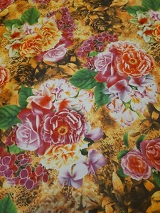Cotton flowerd fabric, 3m undamaged, excellent condition - Picture 1 of 2