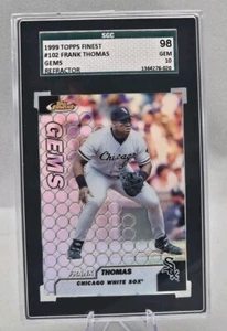 1999 Topps Finest REFRACTOR #102 Frank Thomas White Sox HOF SGC 10 GEM MT POP 1 - Picture 1 of 2