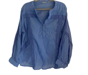 Soft Surroundings Blue Cotton Tunic Top Plus Size 2X - Picture 1 of 6