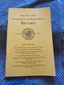 New York Genealogical and Biographical Record, Vol 98, Number 1, January 1967 - Picture 1 of 1