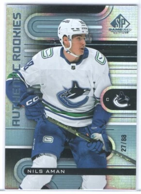 2022-23 Upper Deck SP Game Used Authentic Rookies Nils Aman /88 #208 - Image 1 of 2
