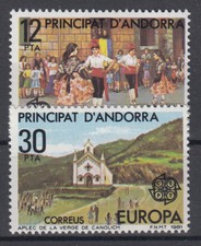 Briefmarken Europa Andorra (sp.. Post) CEPT ** 1981 Michel 138-139 Versand 0 EUR